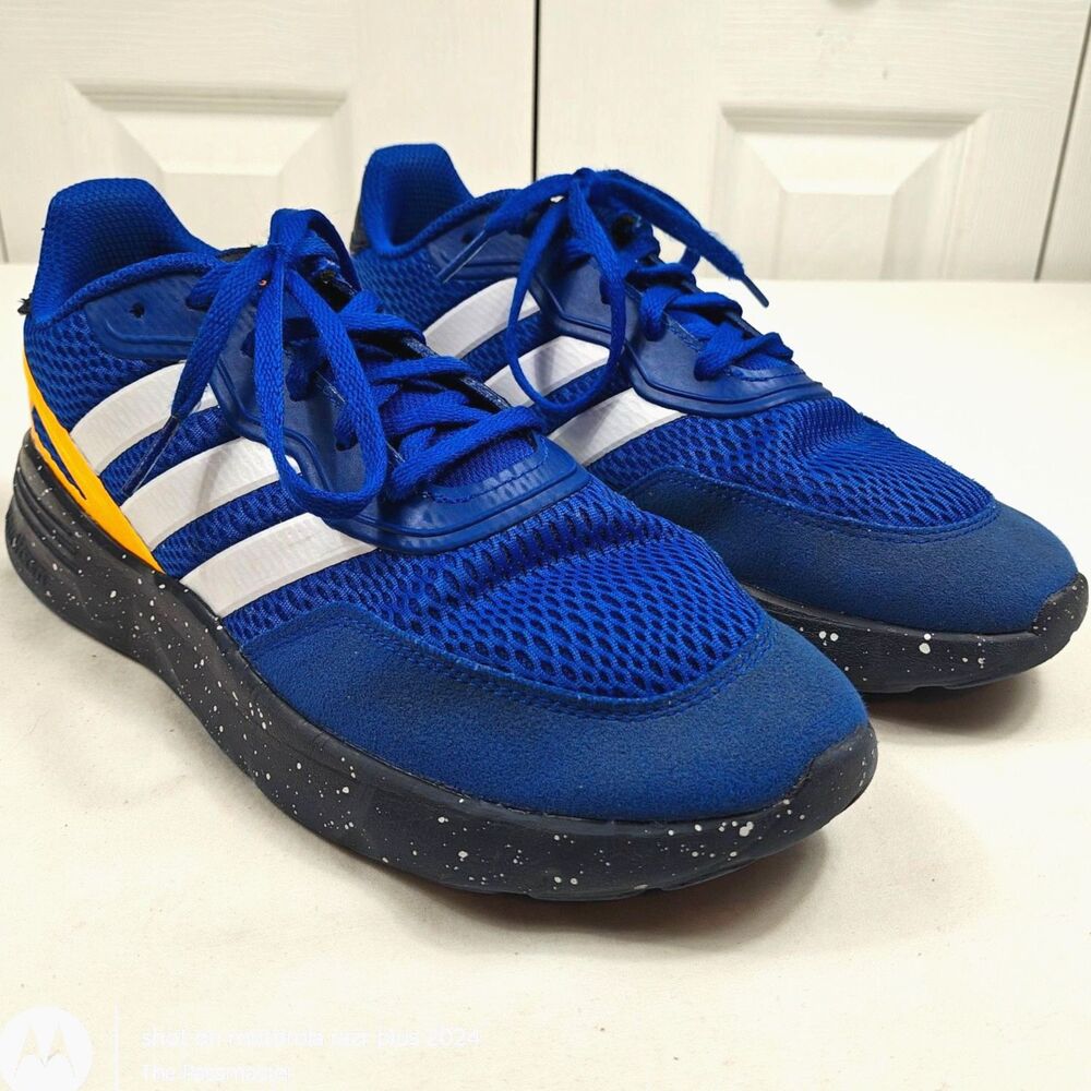 Youth ADIDAS Nebzed K Blue Big Kid's Running Shoes Lace Up Sneakers US Size 6.5